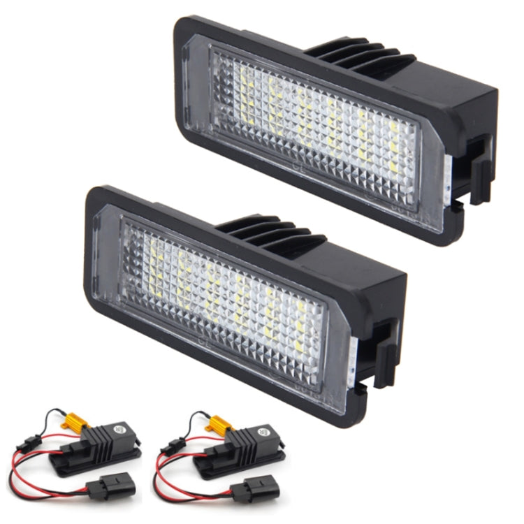 2pcs For Volkswagen Golf / Passat / Polo LED License Plate Light With Decoder - License Plate Lights by buy2fix | Online Shopping UK | buy2fix