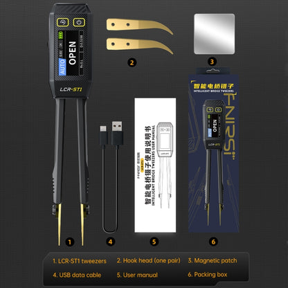 FNIRSI Digital Tweezers Resistor Capacitor Component Test Multimeter(LCR-ST1) - Digital Multimeter by FNIRSI | Online Shopping UK | buy2fix