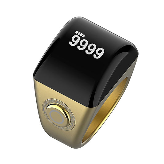 Equantu Smart Bluetooth Finger Counter Muslim Prayer Time Reminder Ring, Style: Gold 20mm - Smart Rings / Smart Telephones by Equantu | Online Shopping UK | buy2fix