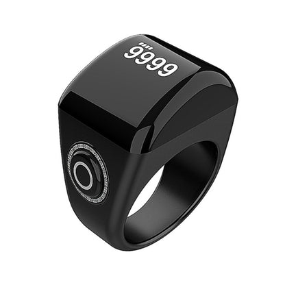 Equantu Smart Bluetooth Finger Counter Muslim Prayer Time Reminder Ring, Style: Black 20mm - Smart Rings / Smart Telephones by Equantu | Online Shopping UK | buy2fix