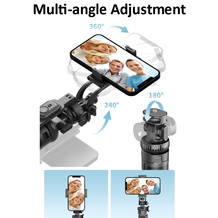 2m Metal Tripod Selfie Stick With 4 Expansion Interfaces & D07 Fill Light for Phone Camera - Selfie Sticks by buy2fix | Online Shopping UK | buy2fix