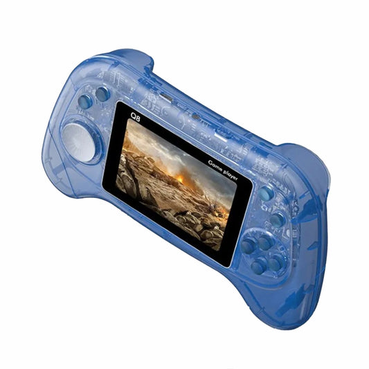 Q8 Handheld Game Console 3.0 Inch Screen Support TV Connection Built In 800 Games Singles Transparent Blue - Pocket Console by buy2fix | Online Shopping UK | buy2fix