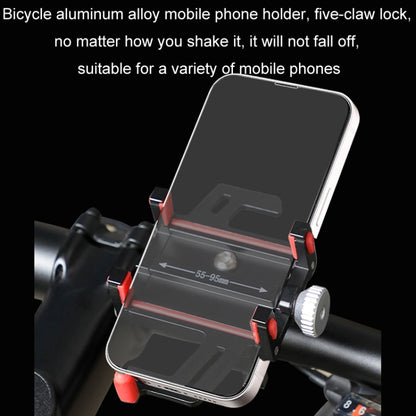 Aluminum Alloy Motorcycle Bicycle Navigation Mobile Phone Holder(Red) - Holder by buy2fix | Online Shopping UK | buy2fix