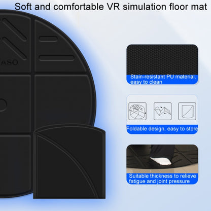 DEVASO VR Glasses Sport Game Simulation Floor Mat(Black) - VR Accessories by DEVASO | Online Shopping UK | buy2fix