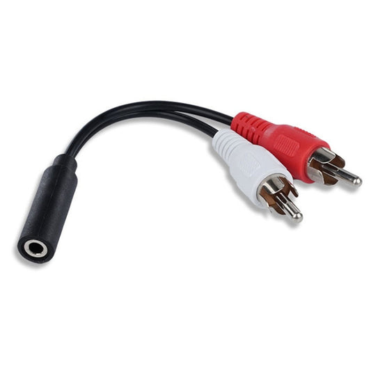 Audio Cable 3.5mm Female To 2RCA Double Lotus Head Speaker Connection Cable(0.23m) - Audio Adapter by buy2fix | Online Shopping UK | buy2fix