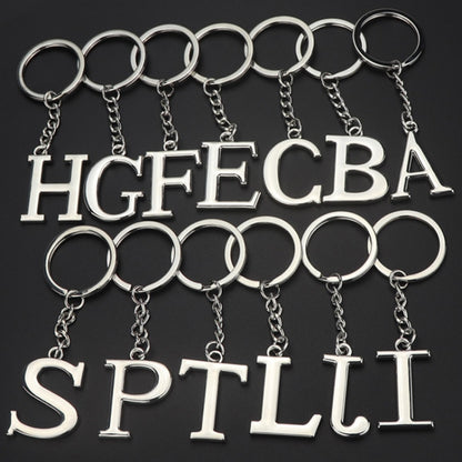 Double-Sided Three-Dimensional Plating Alphabet Keychain, Style: X - Key Rings by buy2fix | Online Shopping UK | buy2fix