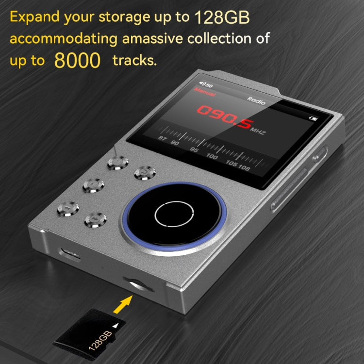 2.4 inch HIFI Bluetooth Music Player DSD256 Mastering Sound Quality Walkman, Memory: 16GB(Gray) - MP3 Player by buy2fix | Online Shopping UK | buy2fix