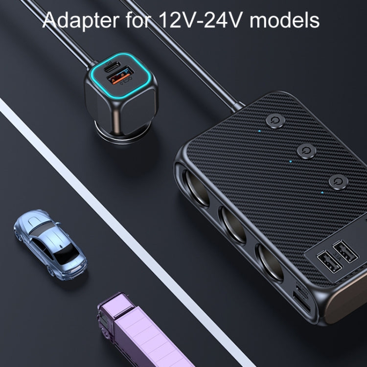 C29 9 In 1 Car Cigarette Lighter Powerful Fast Charger With Voltage Display - Cigar Socket by buy2fix | Online Shopping UK | buy2fix