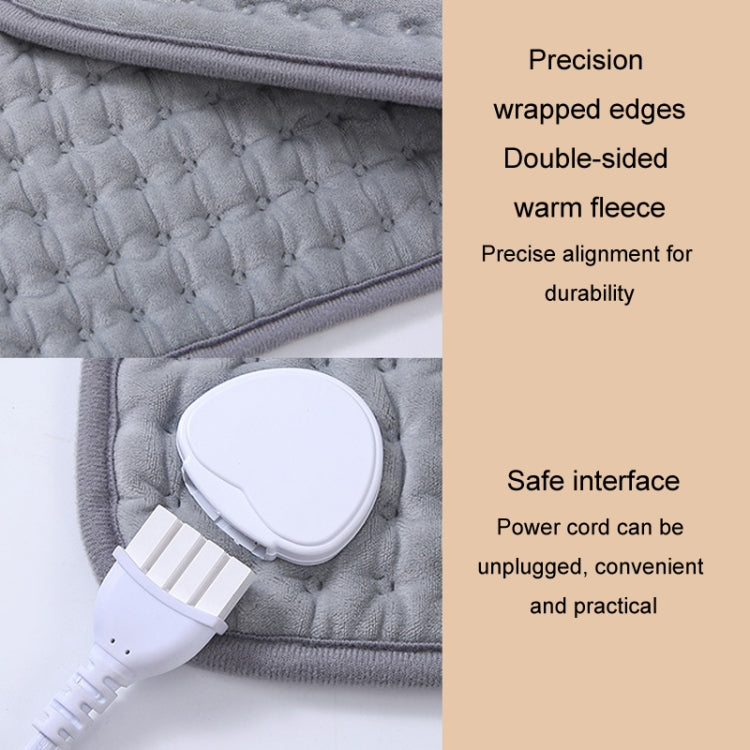 Electric Heating Blanket Physiotherapy Heating Pad Office Home Temperature Control Waist Belt Warming Blanket, Plug: AU Plug(Gray) - Electric Blankets by buy2fix | Online Shopping UK | buy2fix