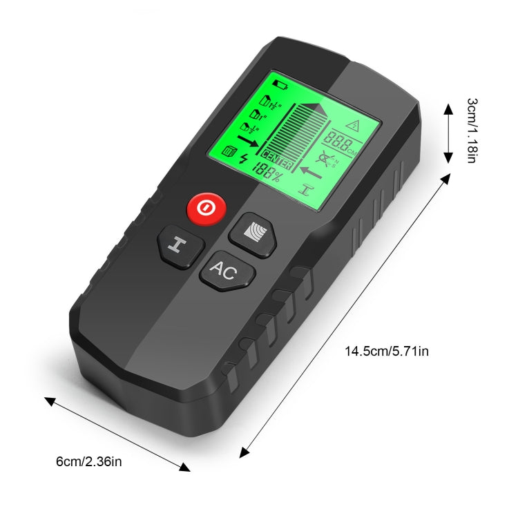 HW-QB5  5-In-1 Wall Stud Detector Wood Current Metal AC Wires Detection - Metal Detector by buy2fix | Online Shopping UK | buy2fix