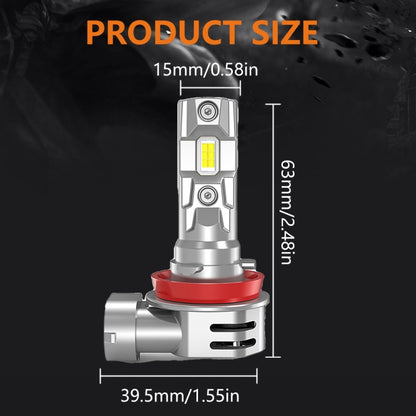 Car Universal Direct Plug LED Headlight Retrofit Bulb With Fan, Specifications: H8/H9/H11 - LED Headlamps by buy2fix | Online Shopping UK | buy2fix