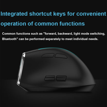 ZELOTES F36 9-Keys Vertical Grip Ergonomic Programming Dual Bluetooth + 2.4G Wireless Mouse(Black) - Wireless Mice by ZELOTES | Online Shopping UK | buy2fix