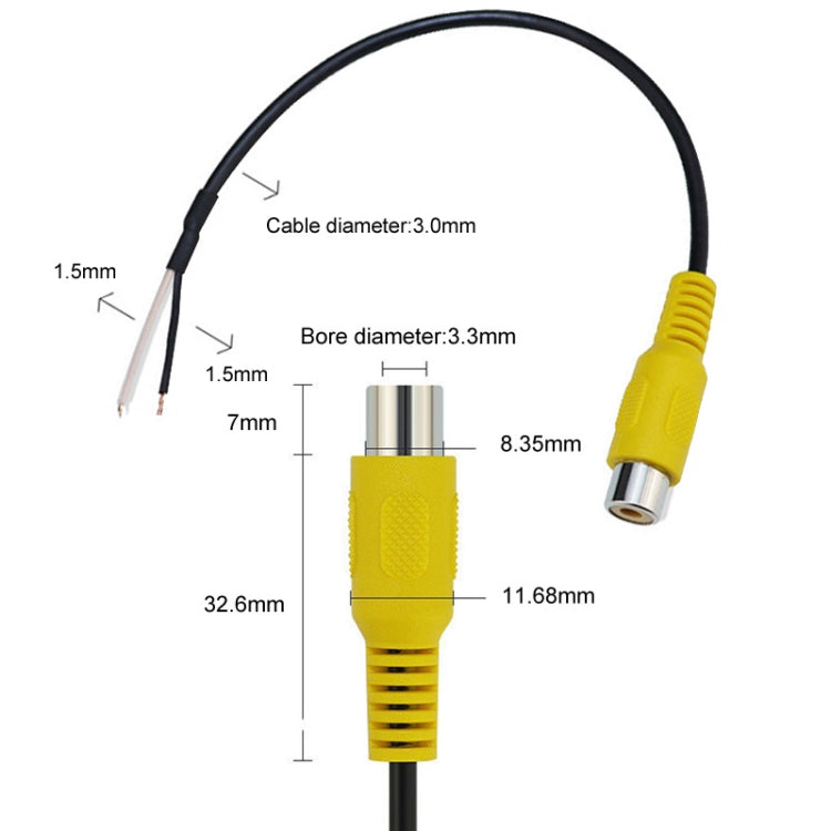 2pcs Car Single AV Audio Cable Lotus Connector RCA Stereo Wire With Shield(E1-9) - DIY Cables by buy2fix | Online Shopping UK | buy2fix