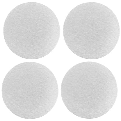 6.8cm 4pcs PU Leather Car Coaster Car Decorative Water Absorption Cup Sink Mat(White) - Car Drink Holders by buy2fix | Online Shopping UK | buy2fix