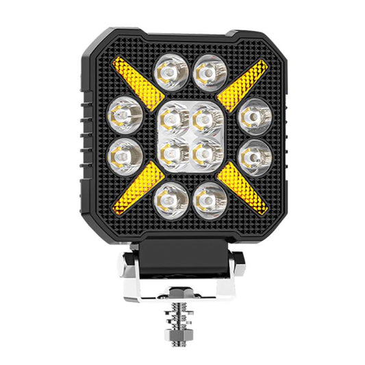 4 Inch Square Mixed Luminous X-Shaped Angel Eye Car Work Light(X9) - Work Lights by buy2fix | Online Shopping UK | buy2fix