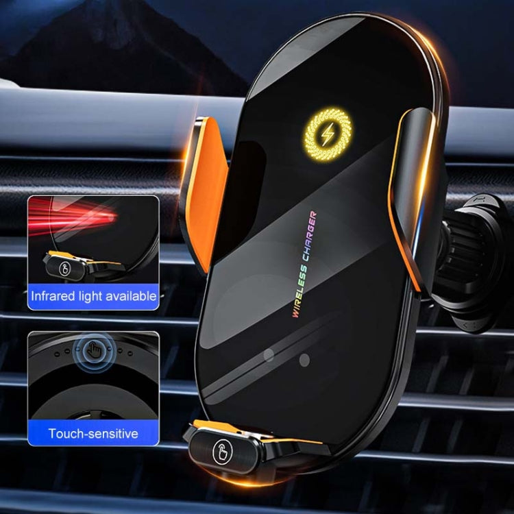 C3 Car Infrared Sensor Auto Opening And Closing Wireless Charging Cell Phone Holder(Black) - Wireless Charger Holders by buy2fix | Online Shopping UK | buy2fix