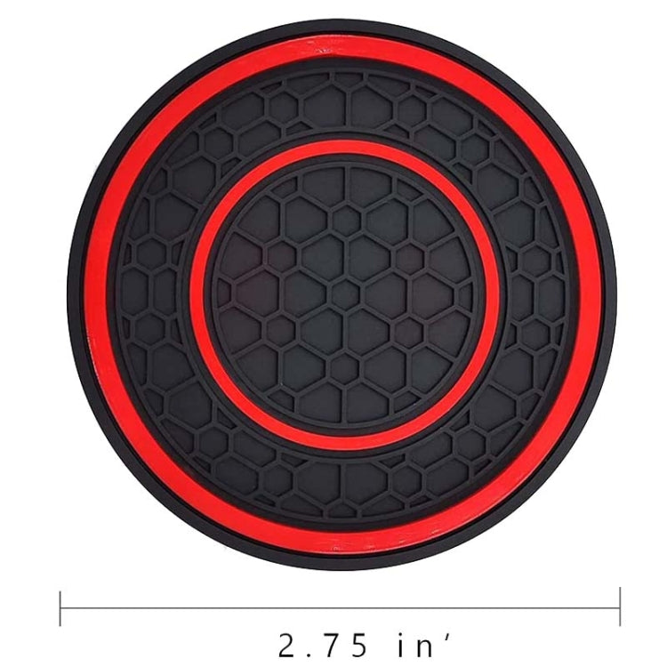 2pcs / Set Universal Car Center Control Anti-Slip Dustproof Coasters(Red Line) - Car Anti-Slip Mats by buy2fix | Online Shopping UK | buy2fix