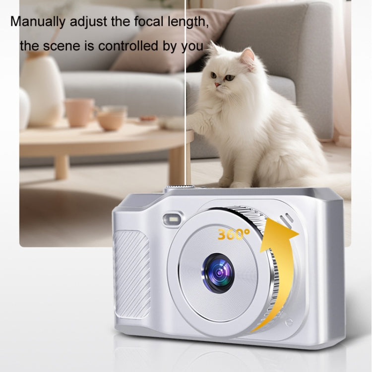 1080P HD Student Retro Digital Card Camera, Color: White - Video Cameras by buy2fix | Online Shopping UK | buy2fix