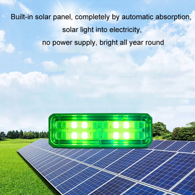 Solar Car Warning Double-Row Flashing Lights, Color: Yellow White - Warning Lights by buy2fix | Online Shopping UK | buy2fix