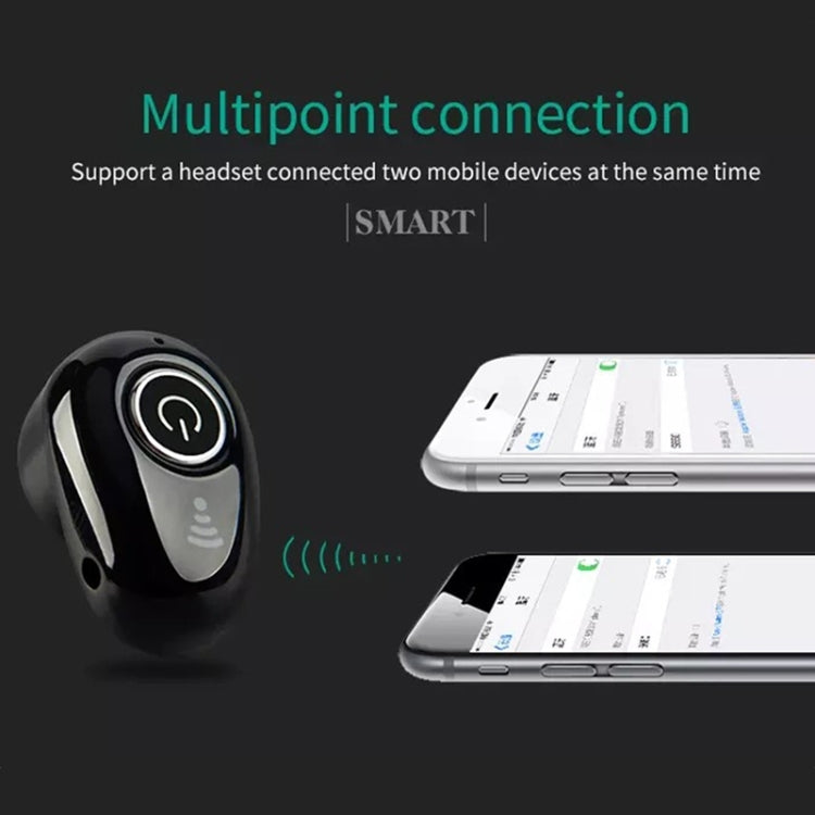 S650 Mini Bluetooth Earphone Earbuds Sport with Mic for All Phone(White) - Bluetooth Earphone by buy2fix | Online Shopping UK | buy2fix