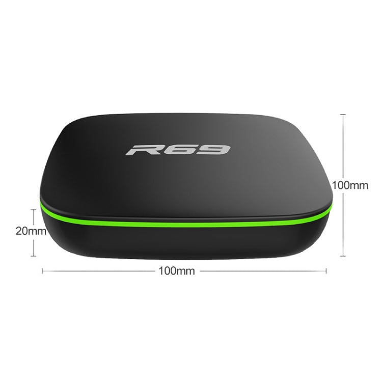 R69 1080P HD Smart TV BOX Android 4.4 Media Player wtih Remote Control, Quad Core Allwinner H3, RAM: 2GB, ROM: 16GB, 2.4G WiFi, LAN, UK Plug - Allwinner H3 by buy2fix | Online Shopping UK | buy2fix