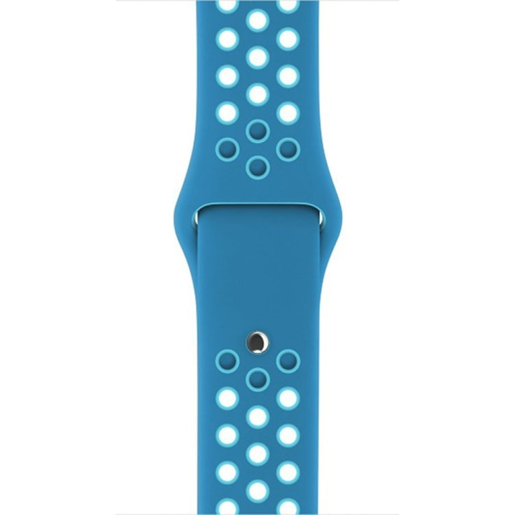 For Apple Watch Series 7 41mm / 6 & SE & 5 & 4 40mm / 3 & 2 & 1 38mm Fashionable Classical Silicone Sport Watch Band(Blue) - Watch Bands by buy2fix | Online Shopping UK | buy2fix