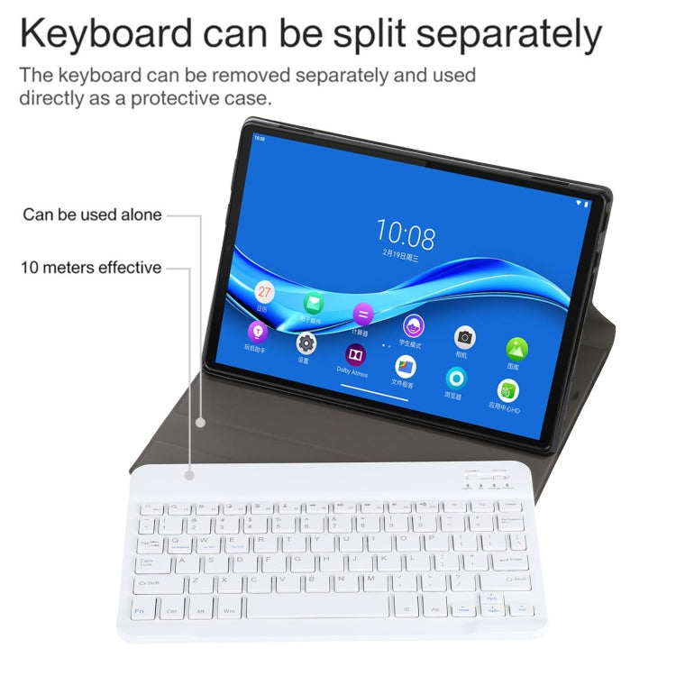 AM10 2 in 1 Removable Bluetooth Keyboard + Protective Leather Tablet Case with Holder for Lenovo M10 FHD Plus 10.3 inch(Rose Gold) - Lenovo Keyboard by buy2fix | Online Shopping UK | buy2fix