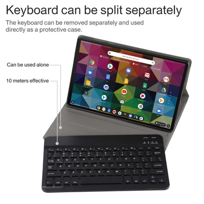 AM11 2 in 1 Removable Bluetooth Keyboard + Protective Leather Tablet Case with Holder for Lenovo M10 FHD REL TB-X605FC/LC(Black) - Lenovo Keyboard by buy2fix | Online Shopping UK | buy2fix