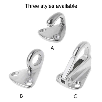 316 Stainless Steel Yacht Fender Hook Ring Coat Hook with 2 x 3.9x13 Screws - Marine Accessories & Parts by buy2fix | Online Shopping UK | buy2fix