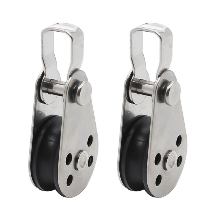 2 PCS 316 Stainless Steel Yacht Pulley - Marine Accessories & Parts by buy2fix | Online Shopping UK | buy2fix