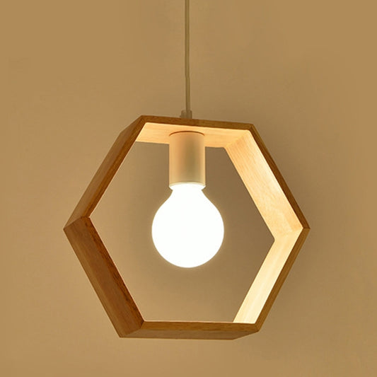 Home Decoration Personality Creative Simple Solid Wood Geometric Pendant Lights (Hexagon) - Celling Lights & Chandeliers by YWXLight | Online Shopping UK | buy2fix