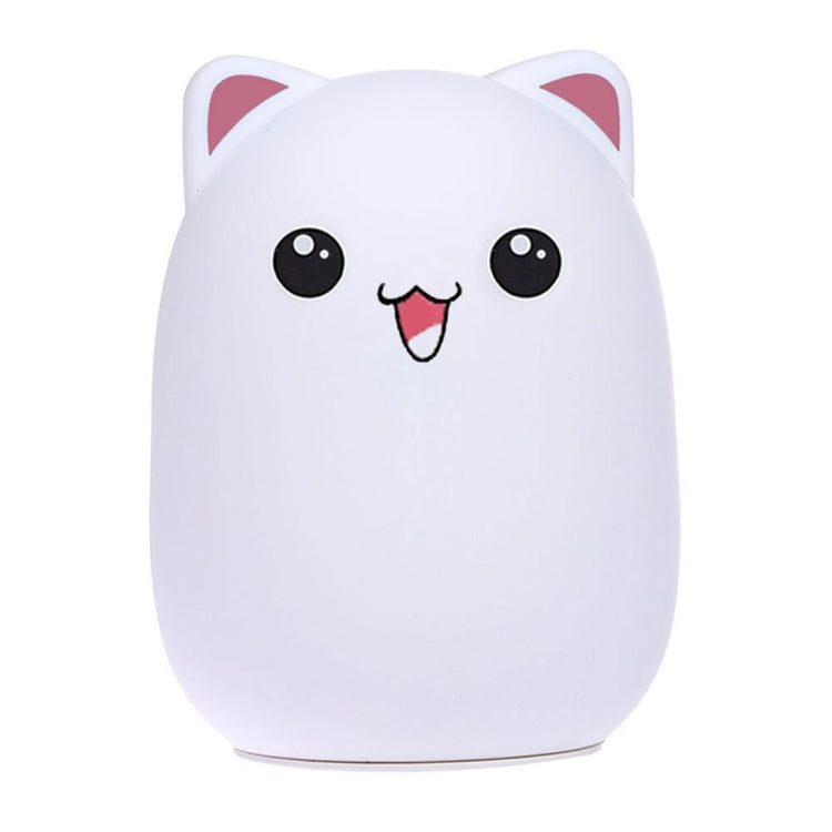 Color Change Cat Shape USB Rechargeable LED Silicone Soft Nightlight (Pink) - Night Lights by YWXLight | Online Shopping UK | buy2fix