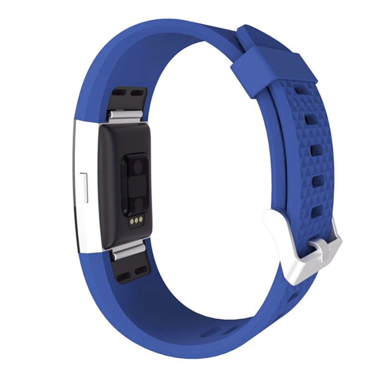 For Fitbit Charger 2 Bracelet Watch Diamond Texture TPU Watch Band, Full Length: 23cm(Blue) - Watch Bands by buy2fix | Online Shopping UK | buy2fix