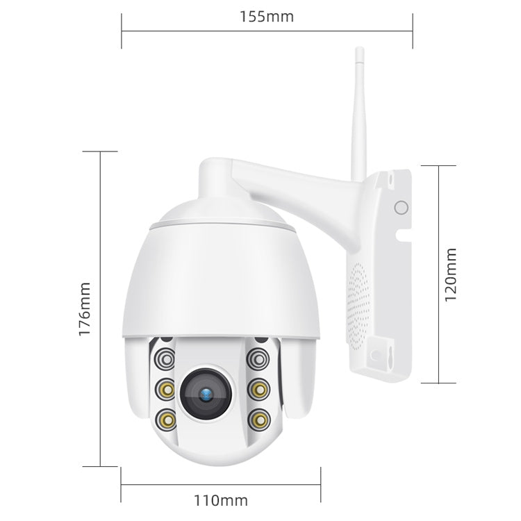 QX2 4G (EU Version) 1080P HD 360 Degrees Panoramic Day and Night Full-color Waterproof Smart Camera, Support Motion Detection / Two-way Voice / TF Card, UK Plug - Security by buy2fix | Online Shopping UK | buy2fix