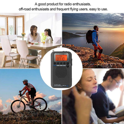 HRD-737 Portable Aircraft Band Radio Wide Frequency Receiver (Black) - Consumer Electronics by buy2fix | Online Shopping UK | buy2fix