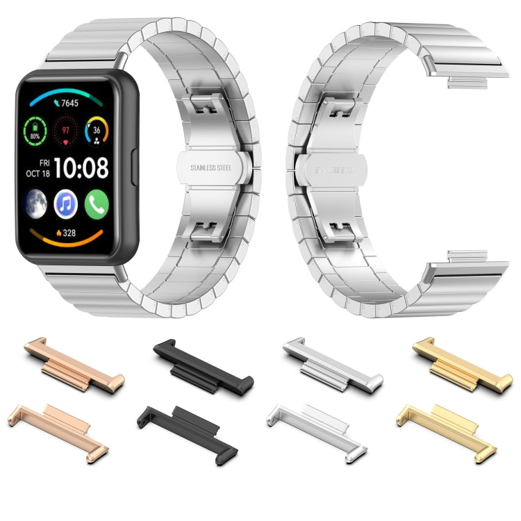 For Huawei Watch Fit 2 2 in 1 Metal Watch Band Connectors (Rose Gold) - Smart Wear by buy2fix | Online Shopping UK | buy2fix