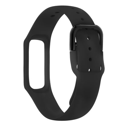 Smart Watch Pure Color Silicone Watch Band for Galaxy Fit-e (Black) - Smart Wear by buy2fix | Online Shopping UK | buy2fix