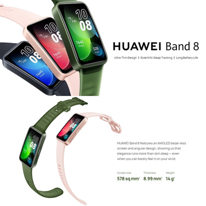 HUAWEI Band 8 Standard 1.47 inch AMOLED Smart Watch, Support Heart Rate / Blood Pressure / Blood Oxygen / Sleep Monitoring(Emerald) - Wearable Devices by Huawei | Online Shopping UK | buy2fix