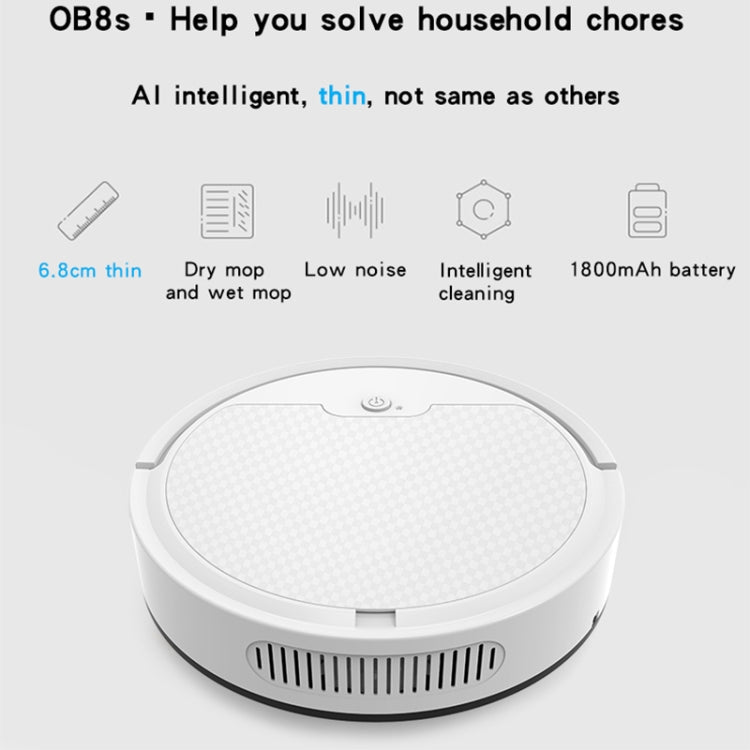 BOWAI OB8S Household Intelligent Path Charging Sweeping Robot (White) - Consumer Electronics by buy2fix | Online Shopping UK | buy2fix