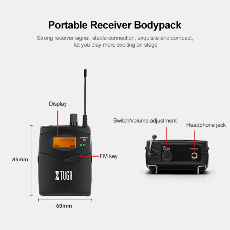 IEM1200 Wireless Transmitter 2 Bodypack Stage Singer In-Ear Monitor System(US Plug) - Consumer Electronics by buy2fix | Online Shopping UK | buy2fix