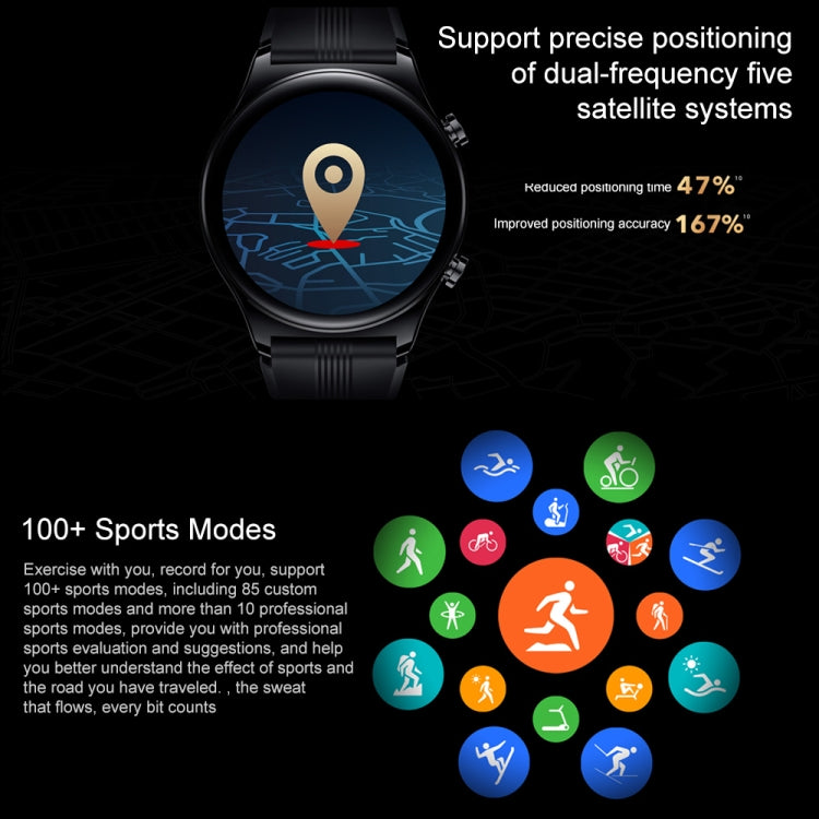 Honor GS 3 Smart Watch, 1.43 inch Screen, Support Heart Rate Monitoring / Bluetooth Call / GPS / NFC (Brown) - Wearable Devices by Huawei | Online Shopping UK | buy2fix