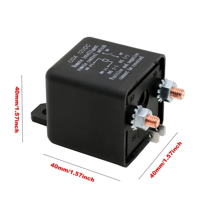 ZL180 12V 120A Car Relay Remote Rireless Battery Isolator with Battery Clip x 2 & Remote Control x 2 -  by buy2fix | Online Shopping UK | buy2fix