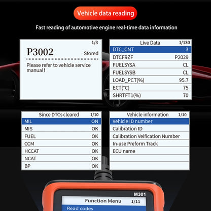 M301 9-18V OBD2 Car Code Reader Scanner Fault Detector - Code Readers & Scan Tools by buy2fix | Online Shopping UK | buy2fix