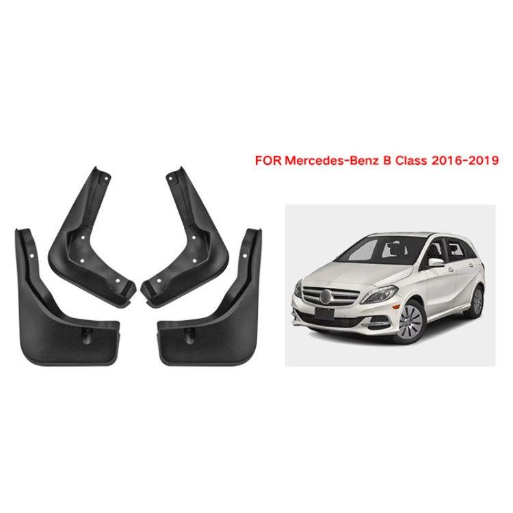 For Mercedes-Benz B-class 2016-2019 4pcs/Set Car Auto Soft Plastic Splash Flaps Fender Guard - Mudguards by buy2fix | Online Shopping UK | buy2fix