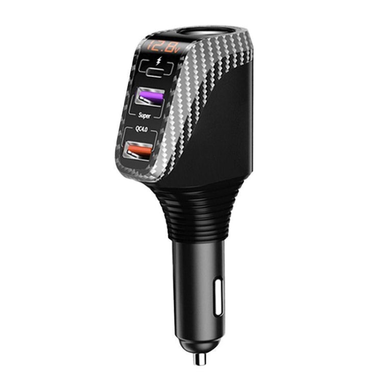 Ozio DY68TC 278W PD3.0 100W + Dual USB 66W+22.5W Carbon Fiber Pattern Car Charger - Car Charger by ozio | Online Shopping UK | buy2fix