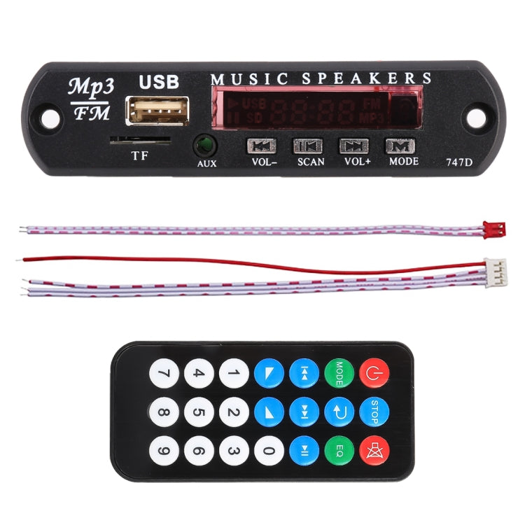 Car 12V Audio MP3 Player Decoder Board FM Radio TF USB 3.5 mm AUX, without Bluetooth and Recording - Car MP3 & MP4 & MP5 by buy2fix | Online Shopping UK | buy2fix