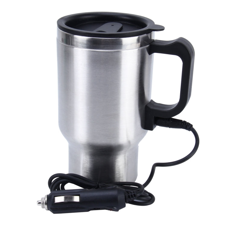 Stainless Steel Electric Smart Mug 12V Car Electric Kettle Heated Mug Car Coffee Cup With Charger Cigarette Lighter Heating Cup Kettle Vacuum Insulated Water Heater Mug - Heating Cups by buy2fix | Online Shopping UK | buy2fix