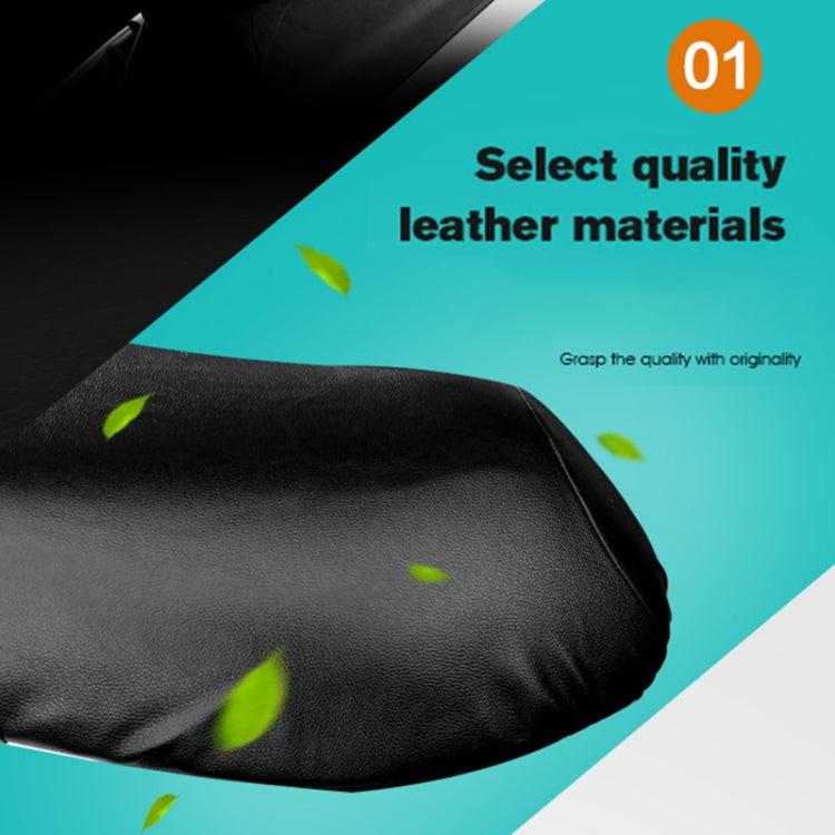 Waterproof Motorcycle Black Leather Seat Cover Prevent Bask In Seat Scooter Cushion Protect, Size: S, Length: 42-47cm; Width: 20-30cm - Seat Covers by buy2fix | Online Shopping UK | buy2fix