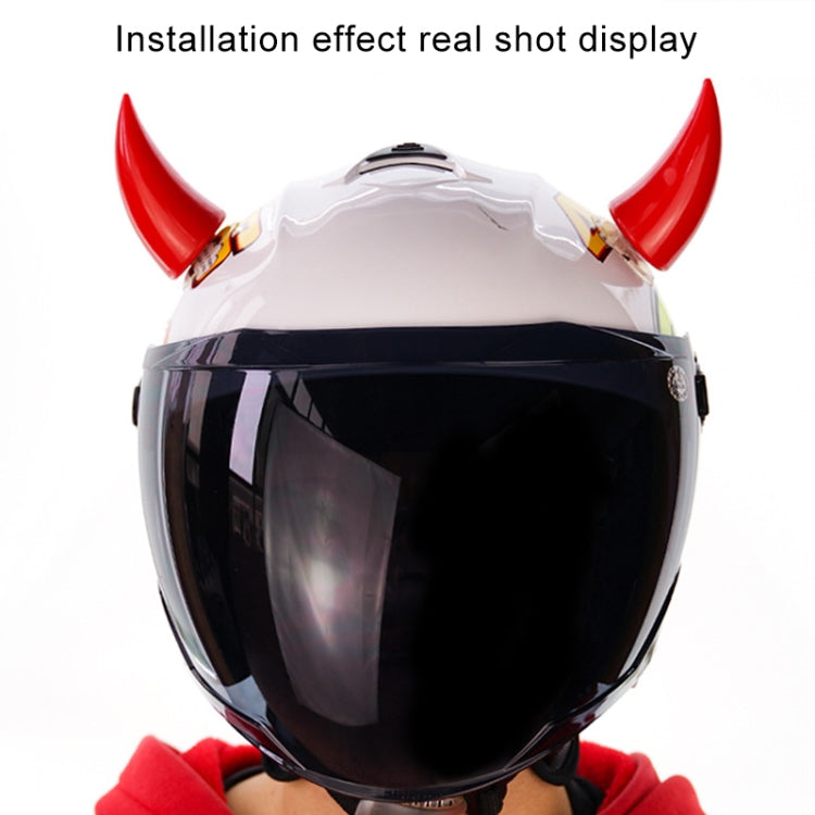 2 PCS Motorcycle Helmet Devil Decoration Motorbike Helmet Suction Cups Horns Decoration Headwear Sucker(Black) - Ornamental Parts by buy2fix | Online Shopping UK | buy2fix