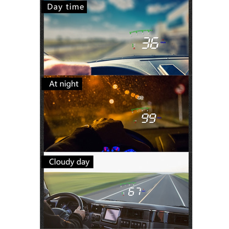 A900 OBD2 3.5 inch Vehicle-mounted Head Up Display Security System, Support Car Speed / Engine Revolving Speed Display / Water Temperature / Voltage / Driving Mileage - Head Up Display System by buy2fix | Online Shopping UK | buy2fix